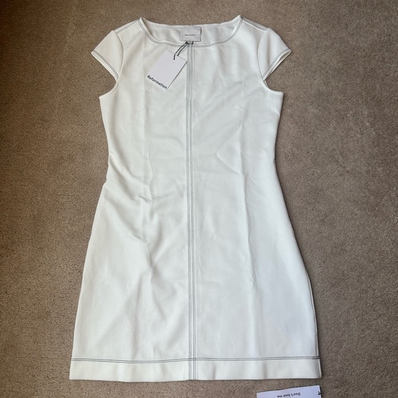 ✨NWT✨ Reformations Carsyn Knit Dress in white size M - Picture 6 of 11
